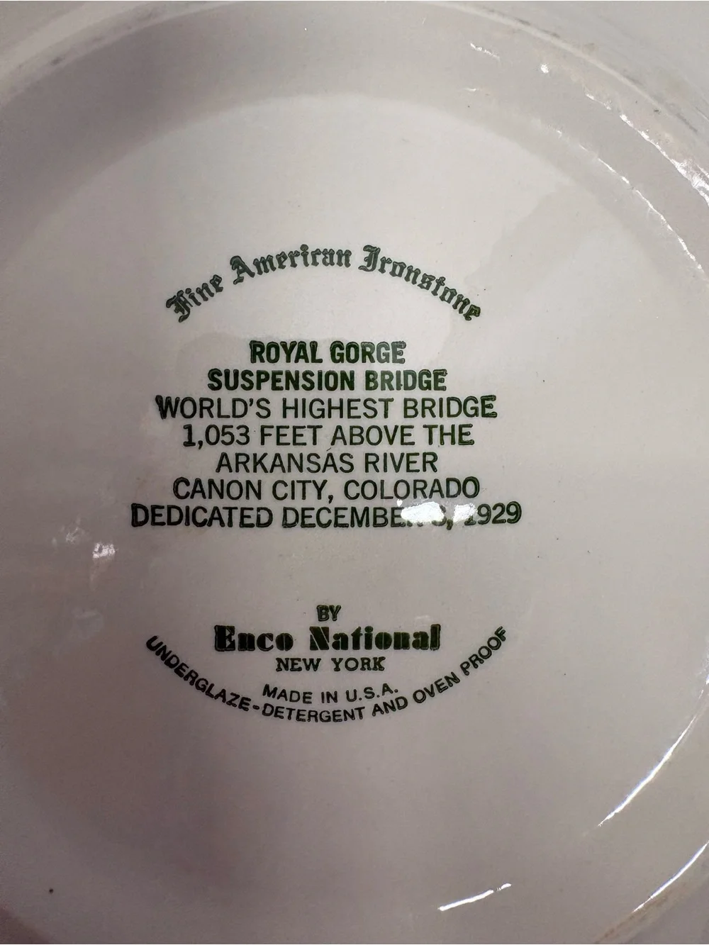 Decorative Collector Plate in Cream and Brown